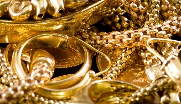Pile of gold jewellery